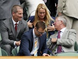 Former Manchester United manager Sir Alex Ferguson in the Royal Box during day nine of the Wimbledon Tennis Championships on July 3, 2013
