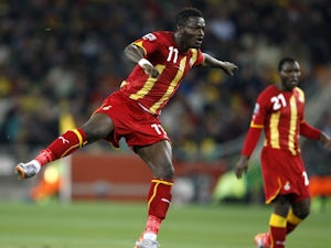 Sulley Muntari in action for Ghana at the 2010 World Cup.