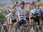 Britain's Marc Cavendish crosses the finish line to win the fifth stage of the Tour de France on July 3, 2013