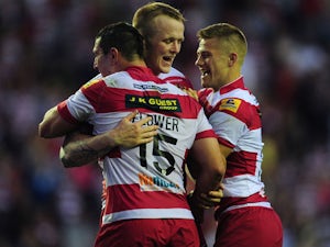 Wigan Warriors' Ryan Hampshireat full time during the Super League match against Bradford Bulls on July 5, 2013