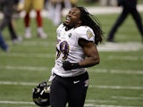 Baltimore Ravens' Dannell Ellerbe celebrates after the end of the game against San Francisco 49ers on February 4, 2013