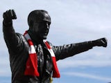 The statue of former Liverpool manager Bill Shankley outside Anfield stadium taken May 26, 2005