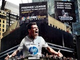 Gareth Bale on a NBC billboard in Times Square