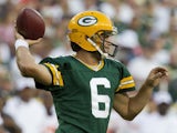Packers' Graham Harrell in action against Kansas City on August 30, 2012
