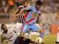 Argentina's Arsenal's Lisandro Lopez during a Copa Libertadores match against Fluminense on February 7, 2012
