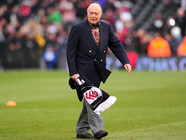 Fulham chairman Mohamed Al-Fayed prior the match against Stoke on February 23, 2013