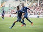 France's Florian Thauvin celebrates scoring during the Under-20 World Cup semi final match against Ghana on July 10, 2013