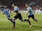 Uruguay's Gonzalo Bueno celebrates after scoring the equalizer against Iraq during their Under-20 World Cup semi final on July 10, 2013