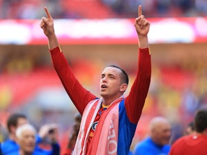 Crystal Palace's Aaron Wilbraham salutes the fans after the play off final on May 27, 2013
