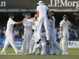 England celebrate their second test win over Australia on July 21, 2013