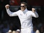 Graeme Swann celebrates one of his five wickets against Australia on July 19, 2013