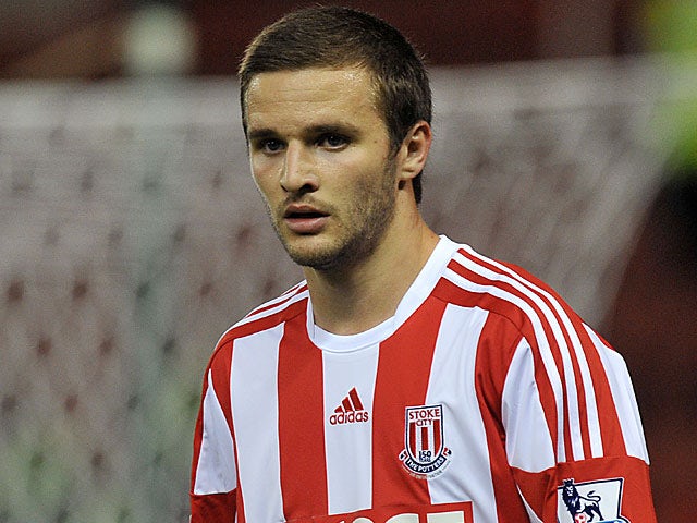 Stoke City's Jamie Ness in action on August 28, 2012