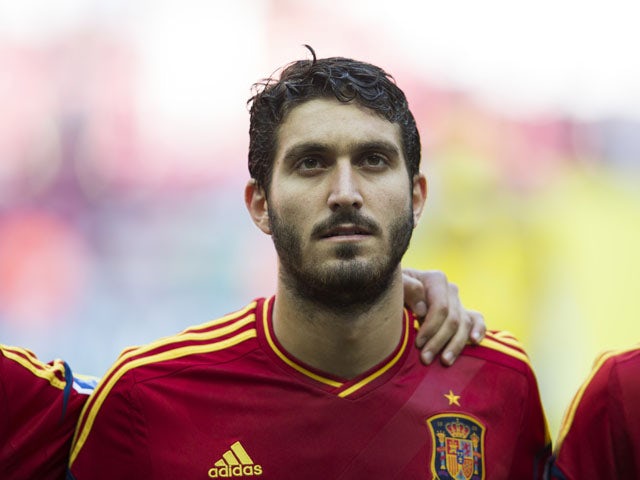 Spain's Jose Campana poses before the Under-20 World Cup round of sixteen soccer match between Spain and Mexico on July 2, 2013