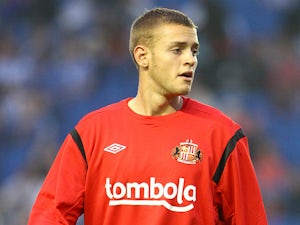 Sunderland's Louis Laing during a warm up on August 23, 2011