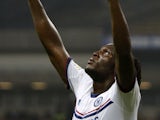 Chelsea's Romelu Lukaku celebrates after scoring the third goal against Malaysia XI during their friendly soccer match on July 21, 2013