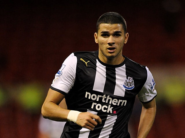 Newcastle United's Mehdi Abeid in action on September 20, 2011