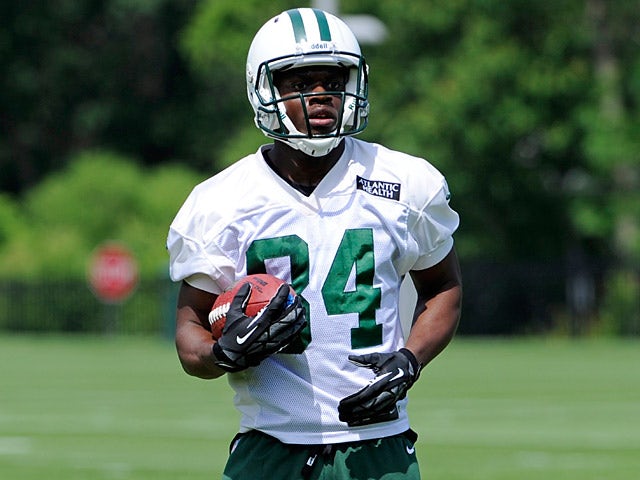 New York Jets' Stephen Hill during a practice session on June 5, 2013