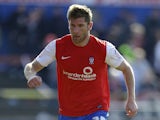 Richard Cresswell playing for York City during their League Two game against Accrington Stanley on April 6, 2013