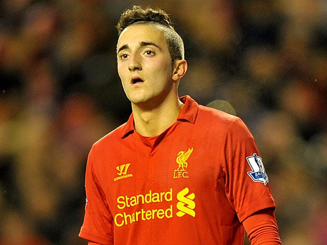 Liverpool's Samed Yesil in action on October 31, 2012