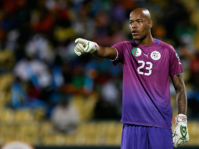 Algeria's goalkeeper Adi Rais Mbolhi in action during the Africa Cup of Nations on January 30, 2013