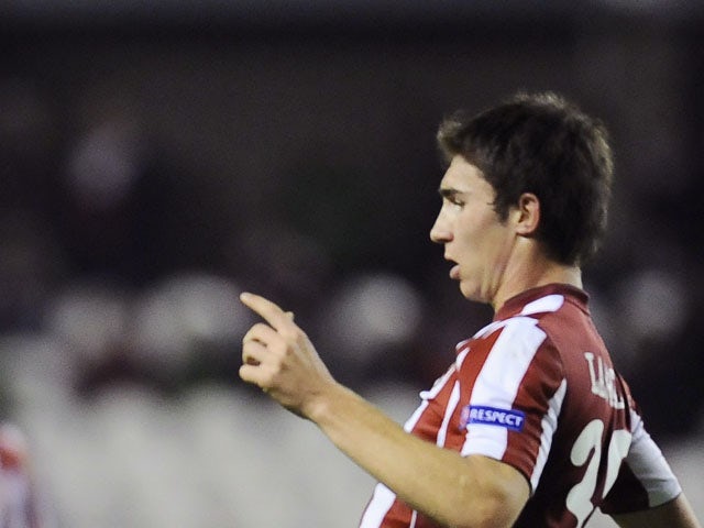 Athletic Bilbao's Aymeric Laporte in action during the Europa League tie against Sparta Praha on December 6, 2012
