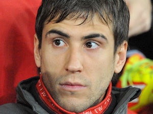 Athletic Bilbao's Borja Ekiza during the Europa League match against Manchester United on March 8, 2012