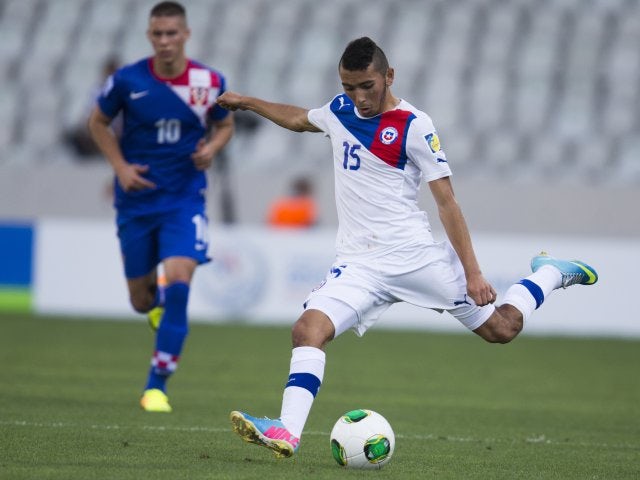 Cristian Cuevas strikes for goal at the Under-20 World Cup.