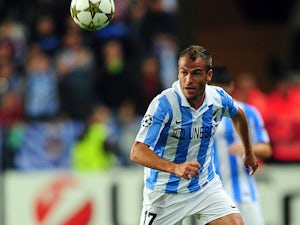 Malaga's Duda in action on October 24, 2012