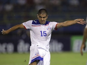 Chile's Francisco Silva plays the ball during a friendly soccer match against Paraguay on February 15, 2012