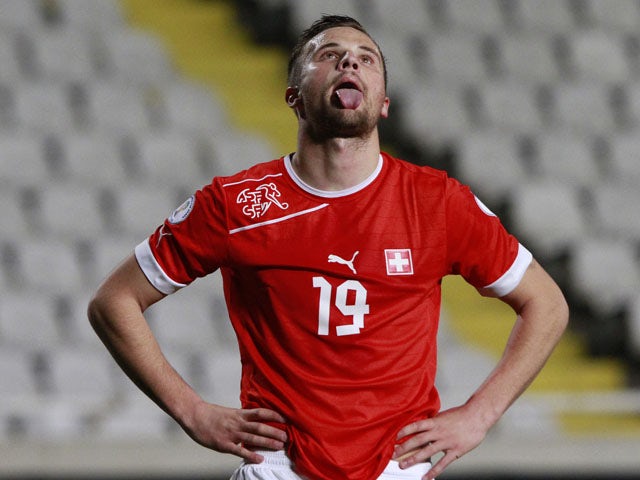 Switzerland 's Haris Seferovic during the World Cup qualifier against Cyprus on March 23, 2013