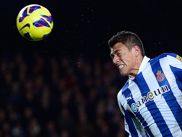 Espanyol's Hector Moreno in action on January 6, 2013