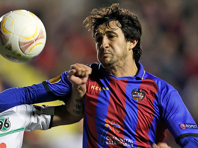Levante's Hector Rodas in action on December 6, 2012