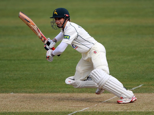 Nottinghamshire's James Taylor during the County Championship match against Middlesex on April 10, 2013