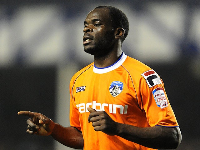 Oldham's Jean-Yves Mvoto in action on February 26, 2013