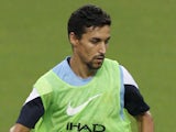 Manchester City's Jesus Navas trains with the squad on July 23, 2013