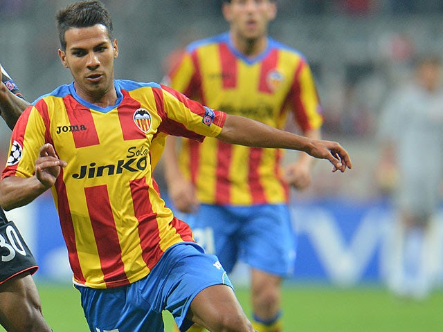 Valencia's Jonathan Viera in action on September 19, 2012