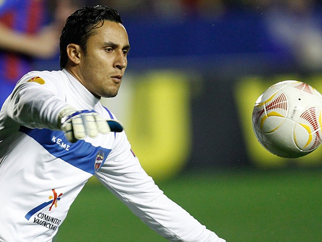 Levante goalkeeper Keylor Navas in action on March 7, 2013