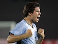 Uruguay's Leandro Cabrera celebrates his goal against Paraguay during a U20 South American soccer match on January 24, 2009