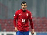 Serbia's Luka Milivojevic during their match against Scotland on March 26, 2013