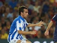 Real Sociedad's Mikel Gonzalez during the La Liga match against FC Barcelona on August 19, 2012