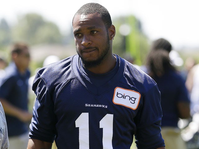Seattle Seahawks wide receiver Percy Harvin walks off the field following NFL football training camp on June 25, 2013