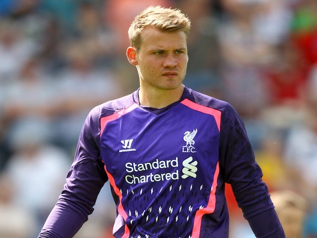 Liverpool goalie Simon Mignolet in action against Preston on July 13, 2013