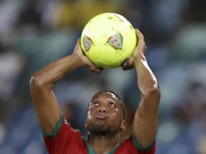 Morocco's Zakarya Bergdich takes a throw in during the African Cup of Nations match against Cape Verde on January 23, 2013