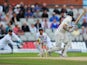 Australia's Chris Rogers is caught behind by England's Matt Prior during day four of the Third Ashes Test on August 4, 2013