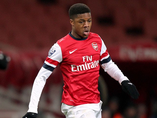 Arsenal youngster Chuba Akpom during a NextGen match against CSKA on March 25, 2013
