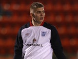 Connor Ripley of England looks on before the Under-19 European Championship Qualifier match between England and Czech Republic on February 28, 2013