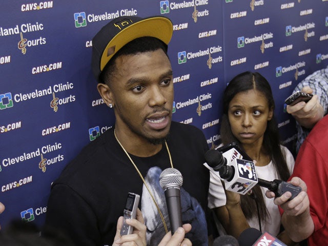 Cleveland Cavaliers' Daniel Gibson talks to the media at a news conference on April 18, 2013
