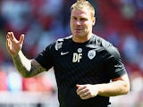 Barnsley's David Flitcroft on the touchline during the match against Wigan on August 3, 2013