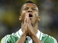 Nigeria's Ikechukwu Uche reacts during the Africa Cup of Nations match against Burkina Faso on January 21, 2013