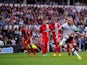 Derby's Johnny Russell scores the opener from the penalty spot during the match against Blackburn on August 4, 2013